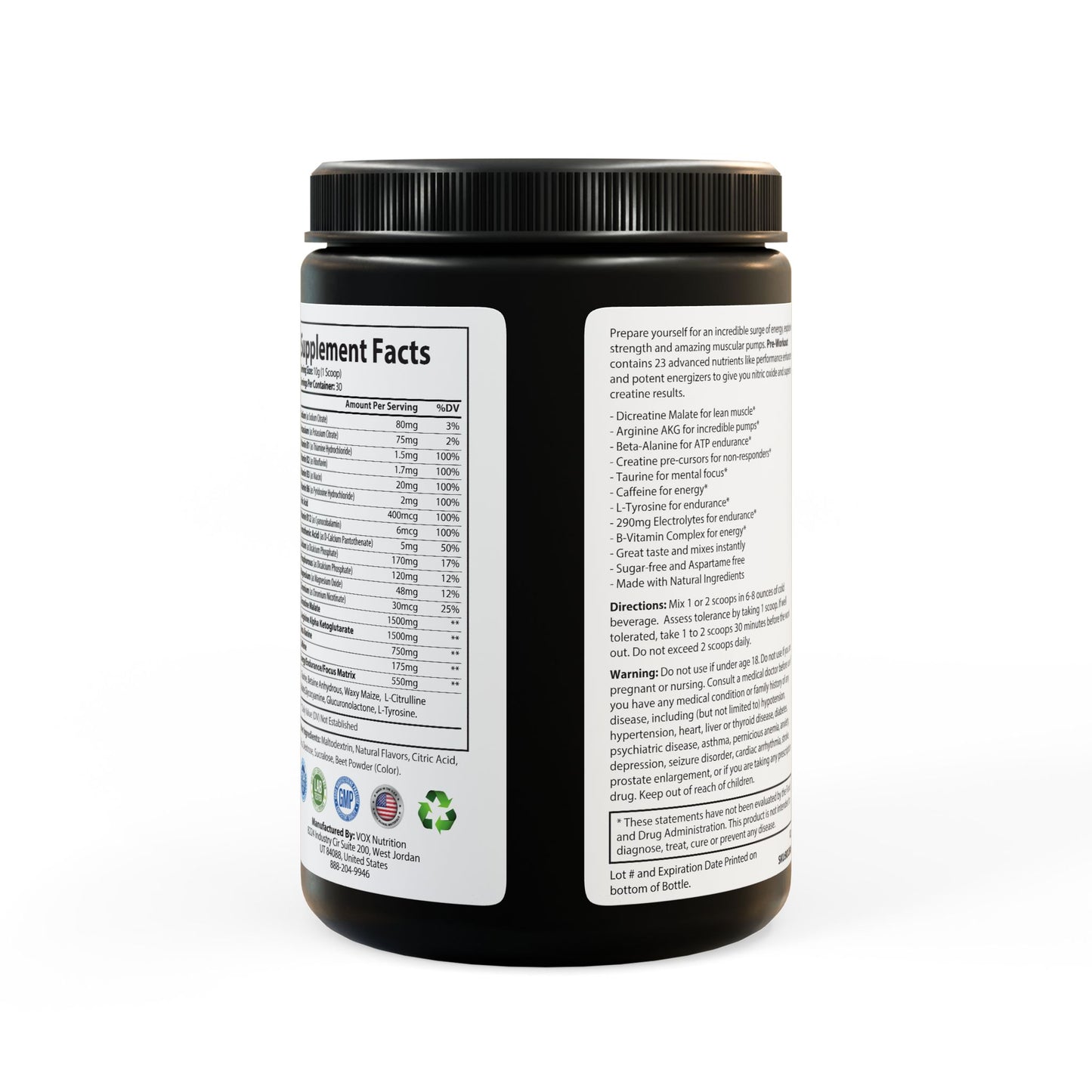 STACCNSTEEL Pre-Workout Supplement, Watermelon (300g, 10.58oz)