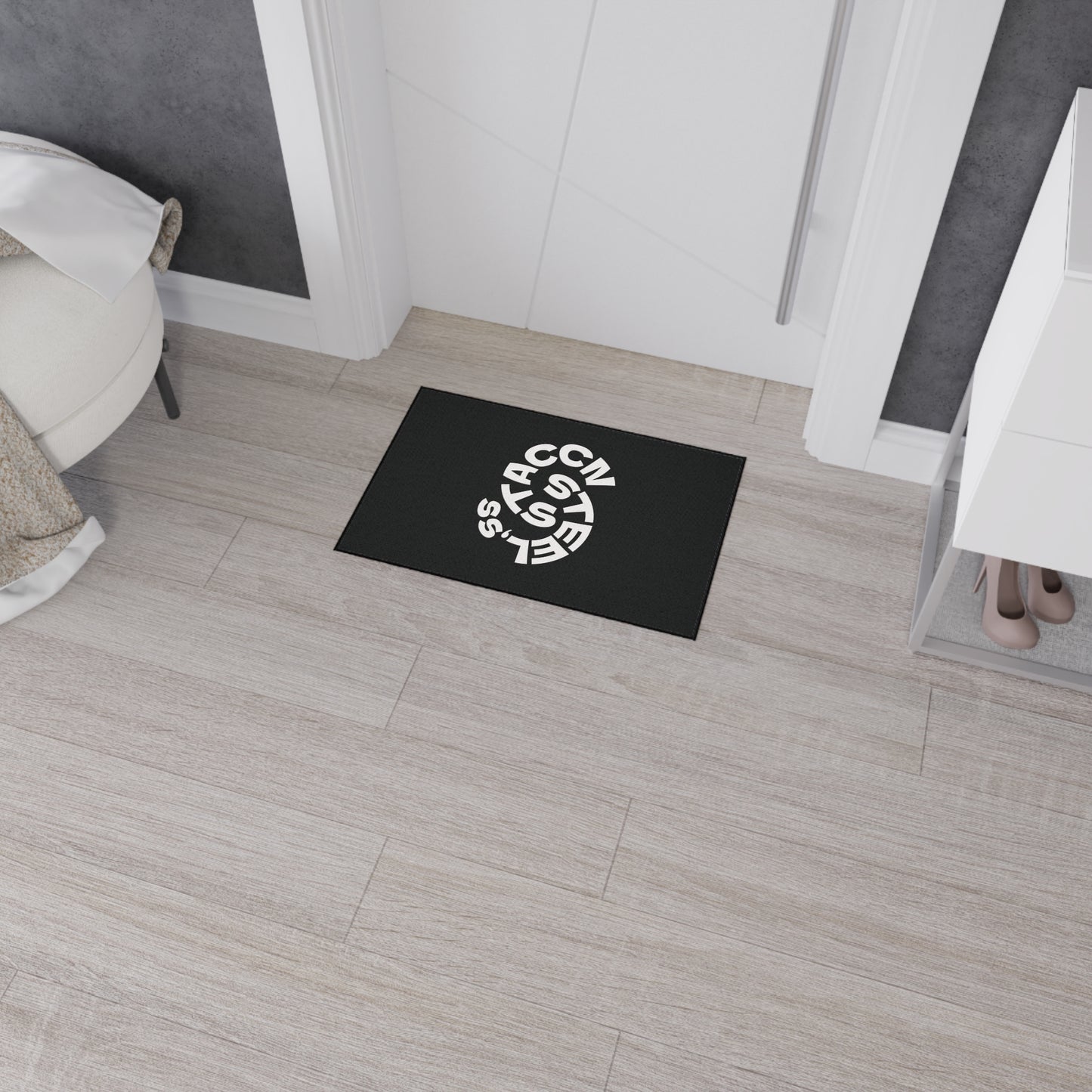 STACCNSTEEL - Stylish Heavy Duty Floor Mat - Durable Non-Slip Rug for Entryway, Kitchen, and Outdoor Use, Modern Home Decor