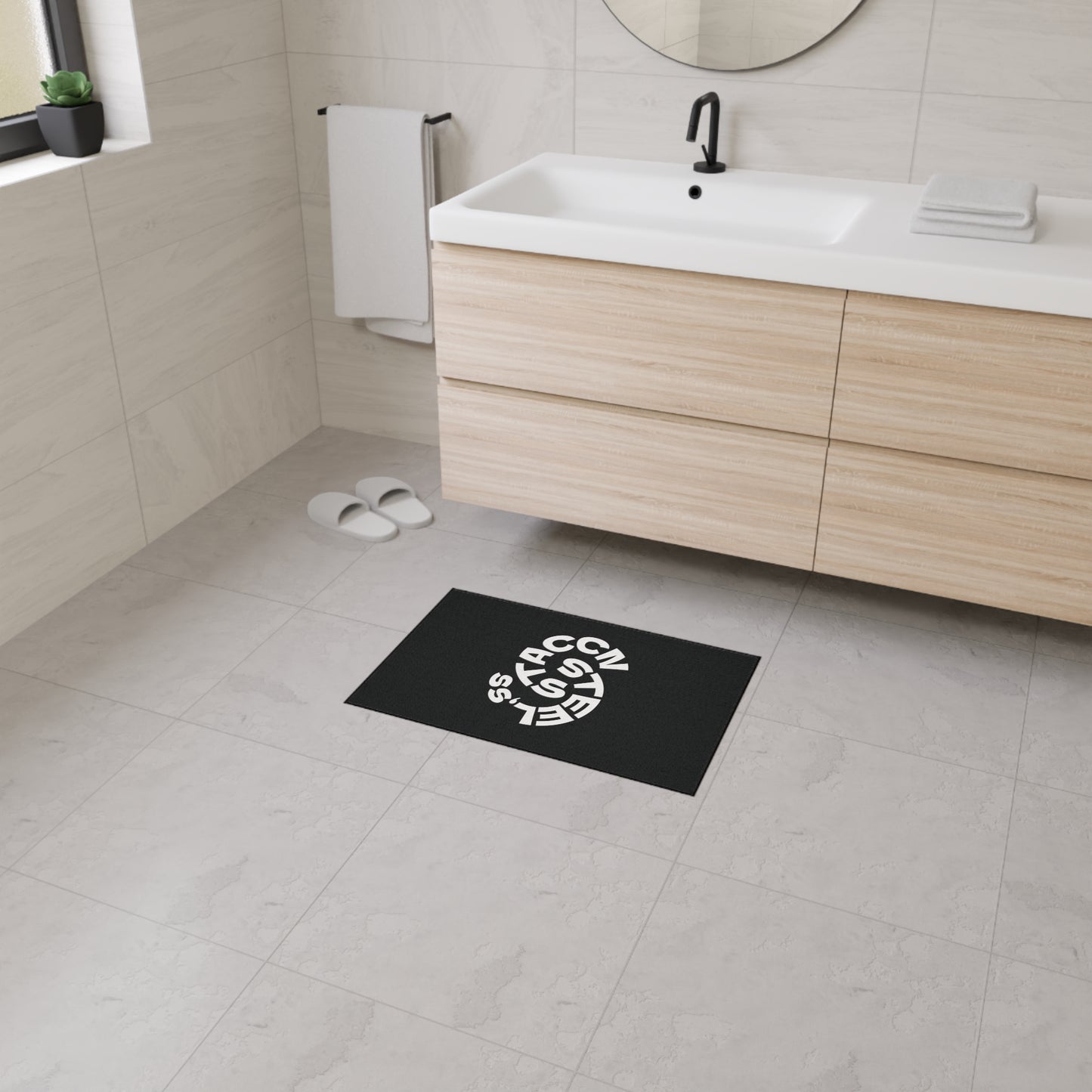 STACCNSTEEL - Stylish Heavy Duty Floor Mat - Durable Non-Slip Rug for Entryway, Kitchen, and Outdoor Use, Modern Home Decor
