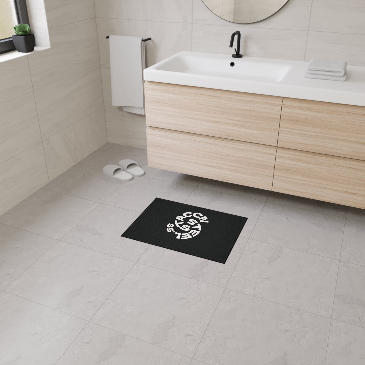STACCNSTEEL - Stylish Heavy Duty Floor Mat - Durable Non-Slip Rug for Entryway, Kitchen, and Outdoor Use, Modern Home Decor