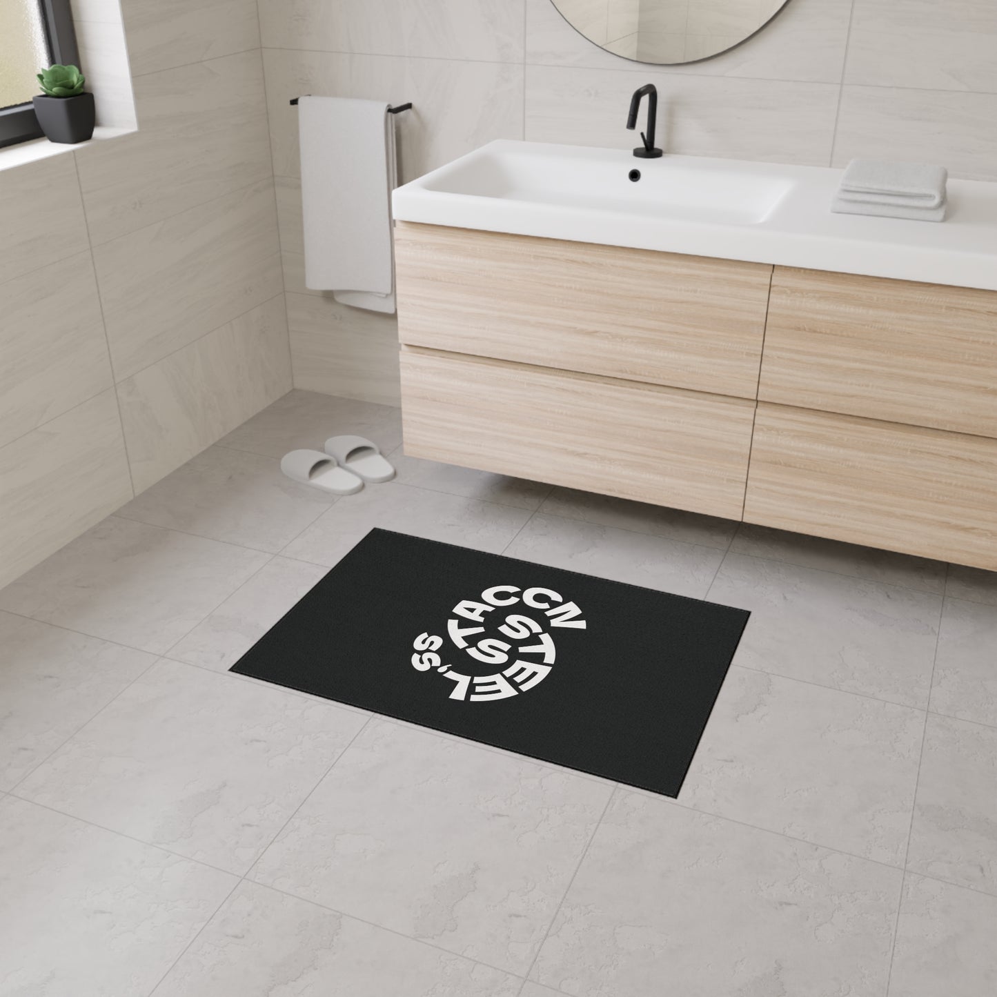 STACCNSTEEL - Stylish Heavy Duty Floor Mat - Durable Non-Slip Rug for Entryway, Kitchen, and Outdoor Use, Modern Home Decor