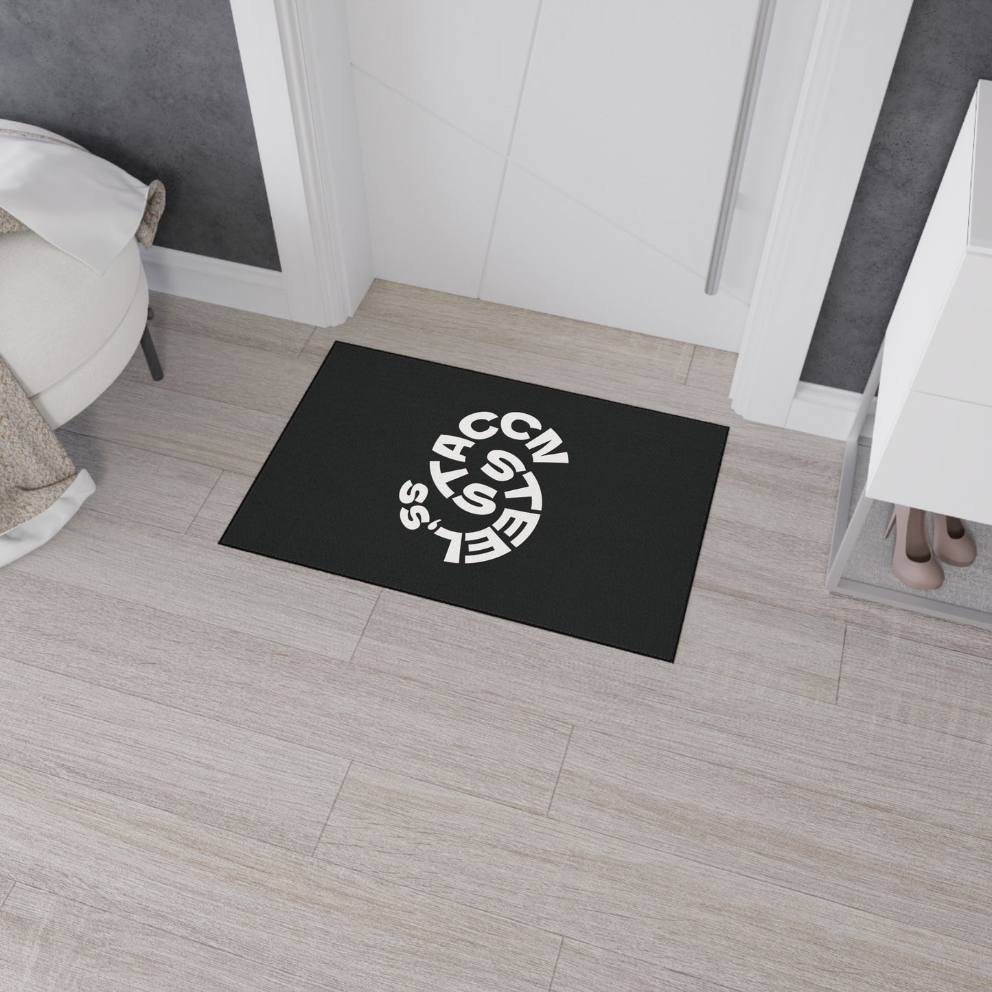 STACCNSTEEL - Stylish Heavy Duty Floor Mat - Durable Non-Slip Rug for Entryway, Kitchen, and Outdoor Use, Modern Home Decor