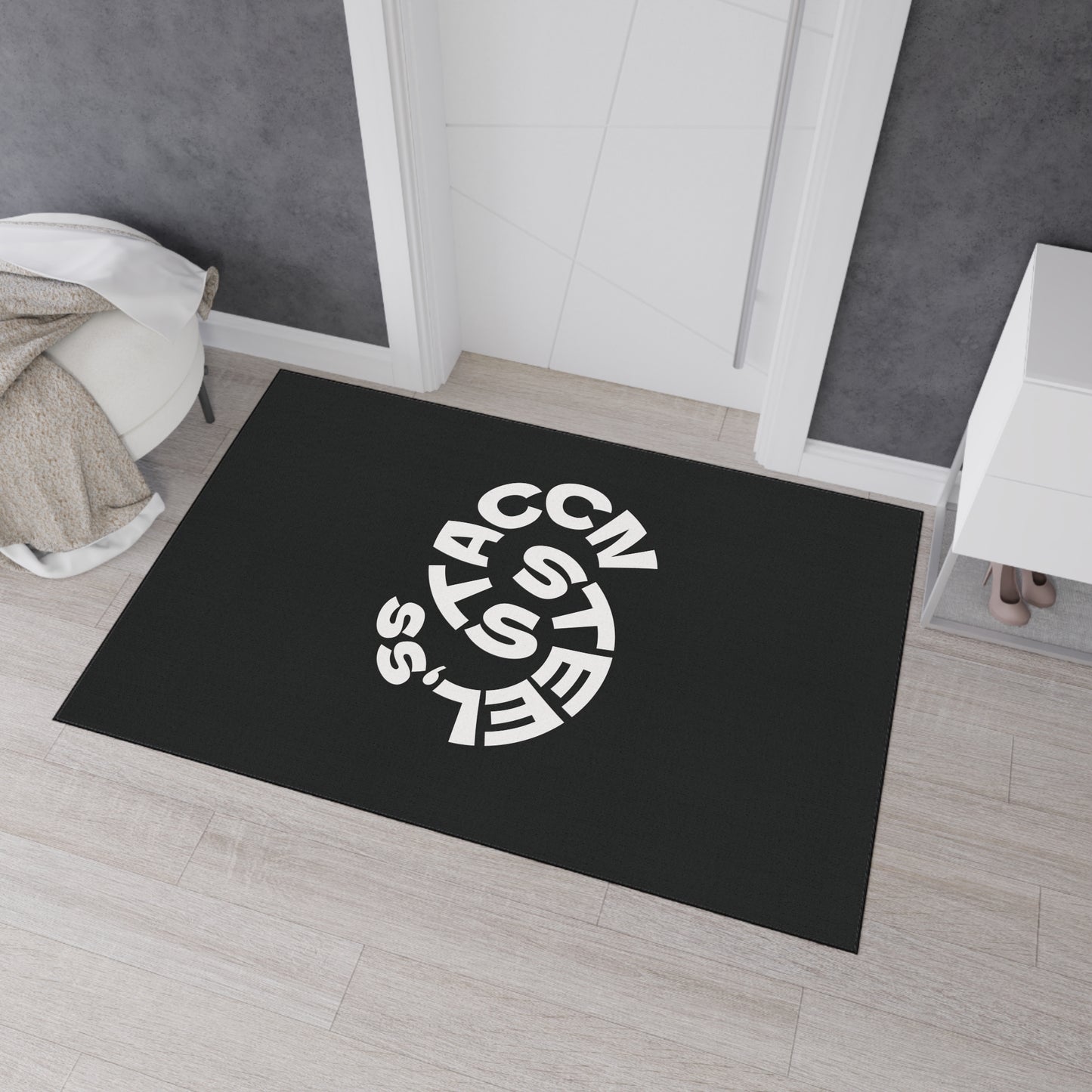 STACCNSTEEL - Stylish Heavy Duty Floor Mat - Durable Non-Slip Rug for Entryway, Kitchen, and Outdoor Use, Modern Home Decor