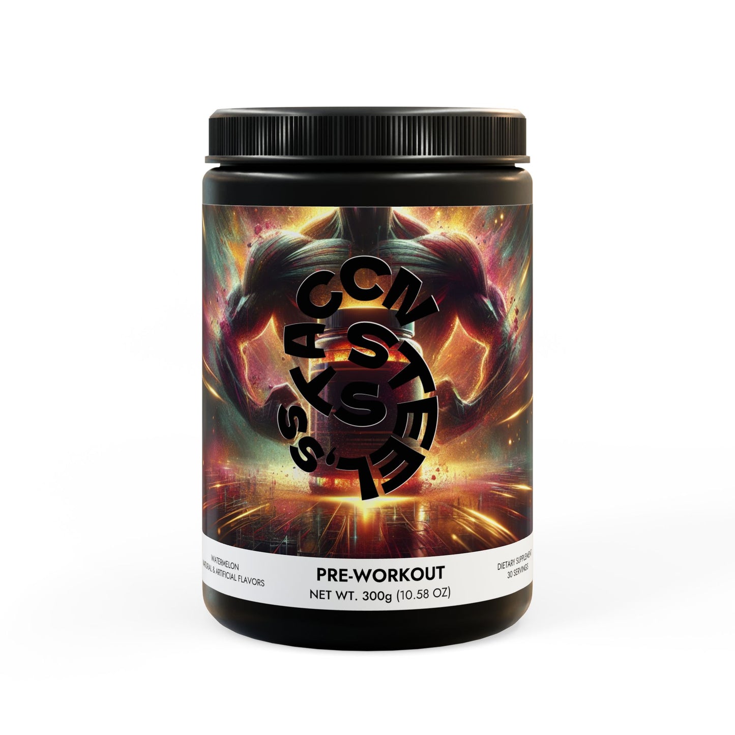 STACCNSTEEL Pre-Workout Supplement, Watermelon (300g, 10.58oz)