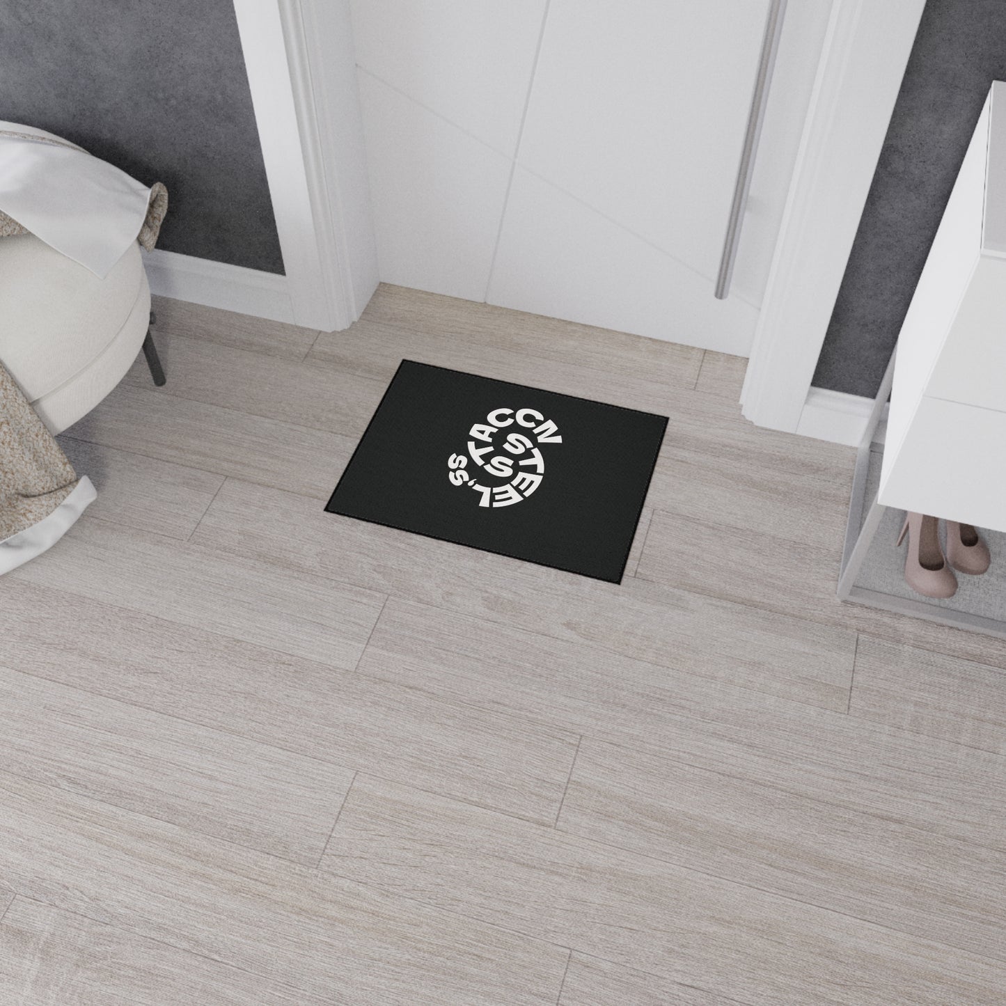 STACCNSTEEL - Stylish Heavy Duty Floor Mat - Durable Non-Slip Rug for Entryway, Kitchen, and Outdoor Use, Modern Home Decor