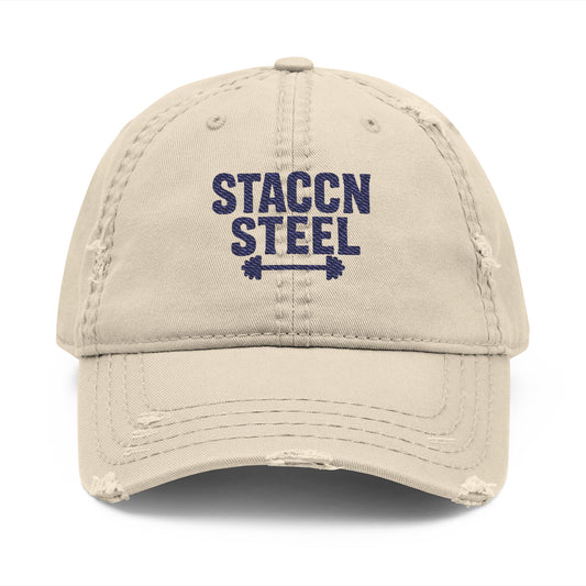 STACCNSTEEL Distressed Dad Hat (Embroidery)