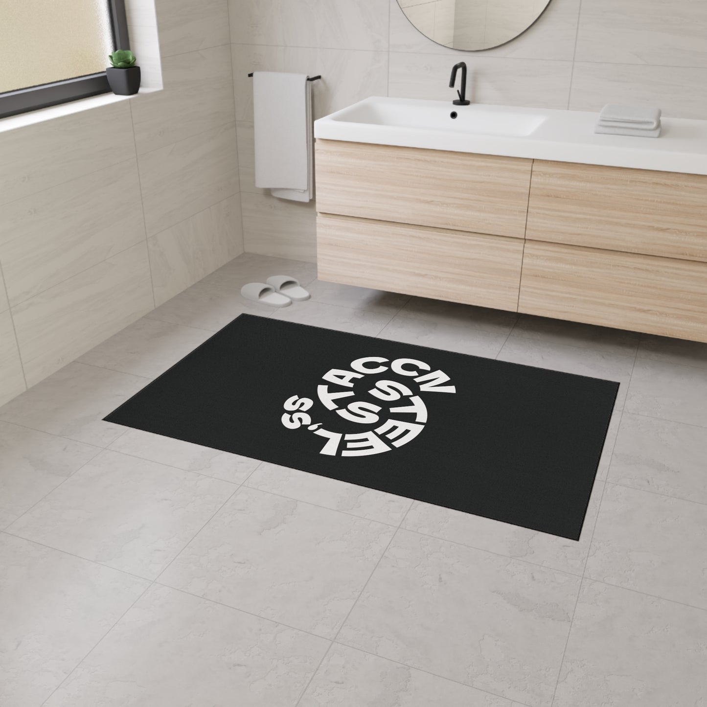 STACCNSTEEL - Stylish Heavy Duty Floor Mat - Durable Non-Slip Rug for Entryway, Kitchen, and Outdoor Use, Modern Home Decor