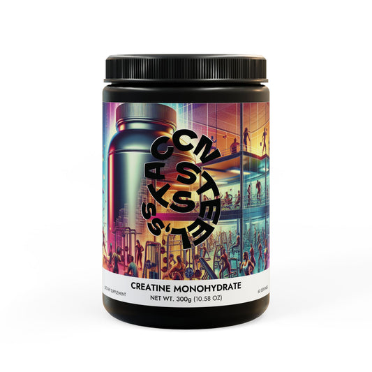 STACCNSTEEL Creatine Monohydrate Supplement (300g, 10.58oz)