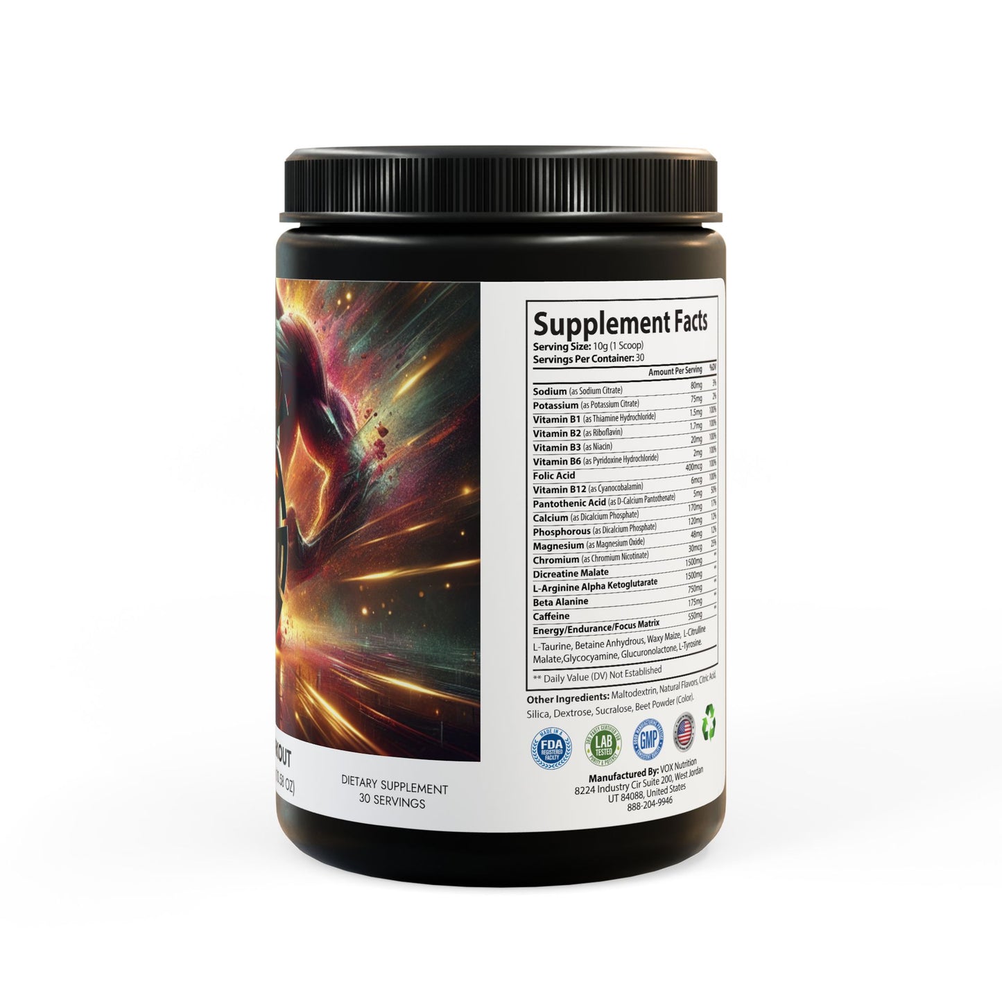 STACCNSTEEL Pre-Workout Supplement, Watermelon (300g, 10.58oz)